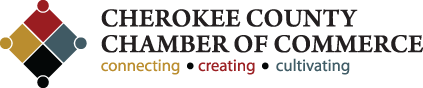 Cherokee County Chamber of Commerce logo: connecting, creating, cultivating