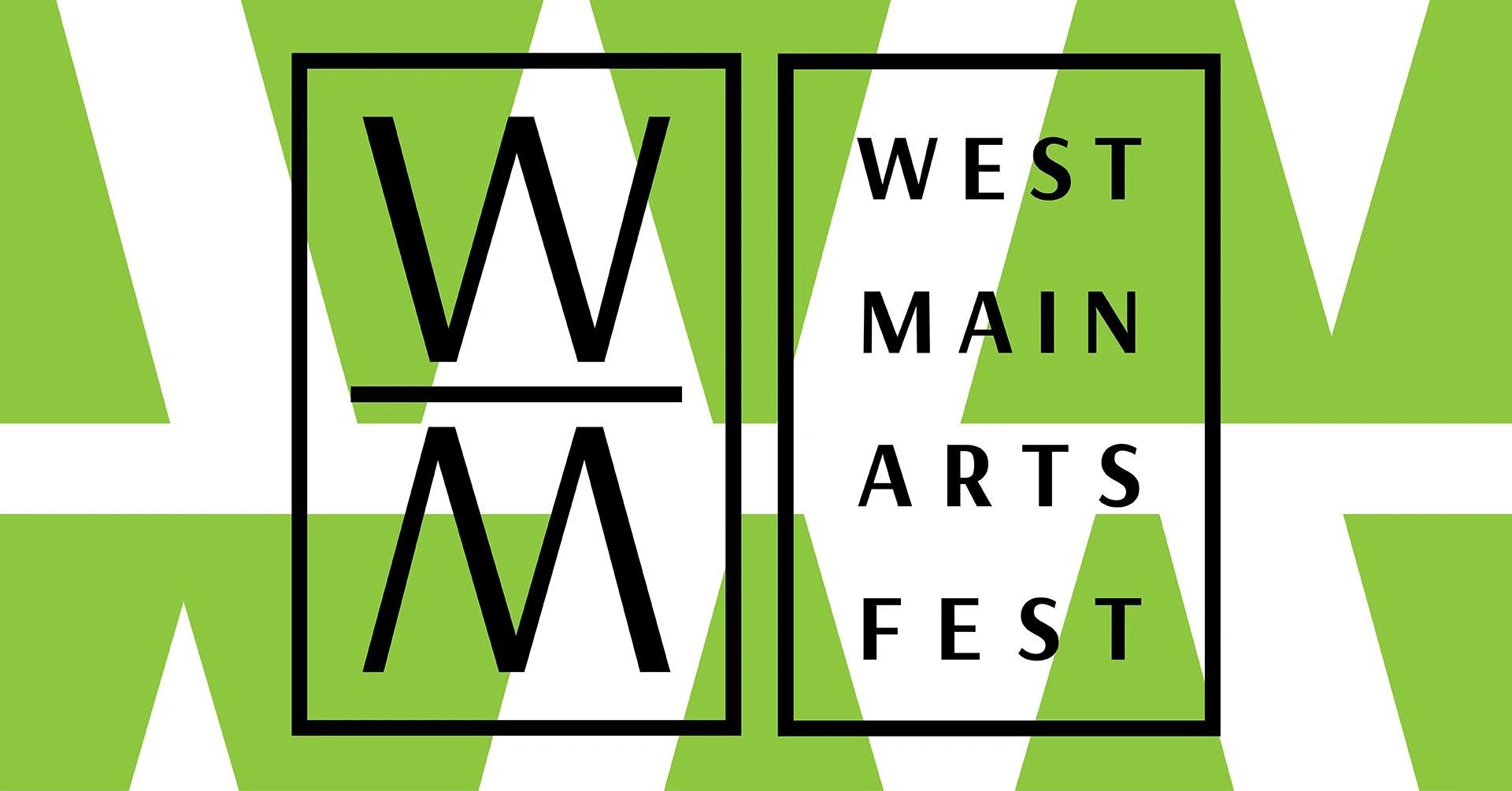 West Main Arts Fest logo in green and black