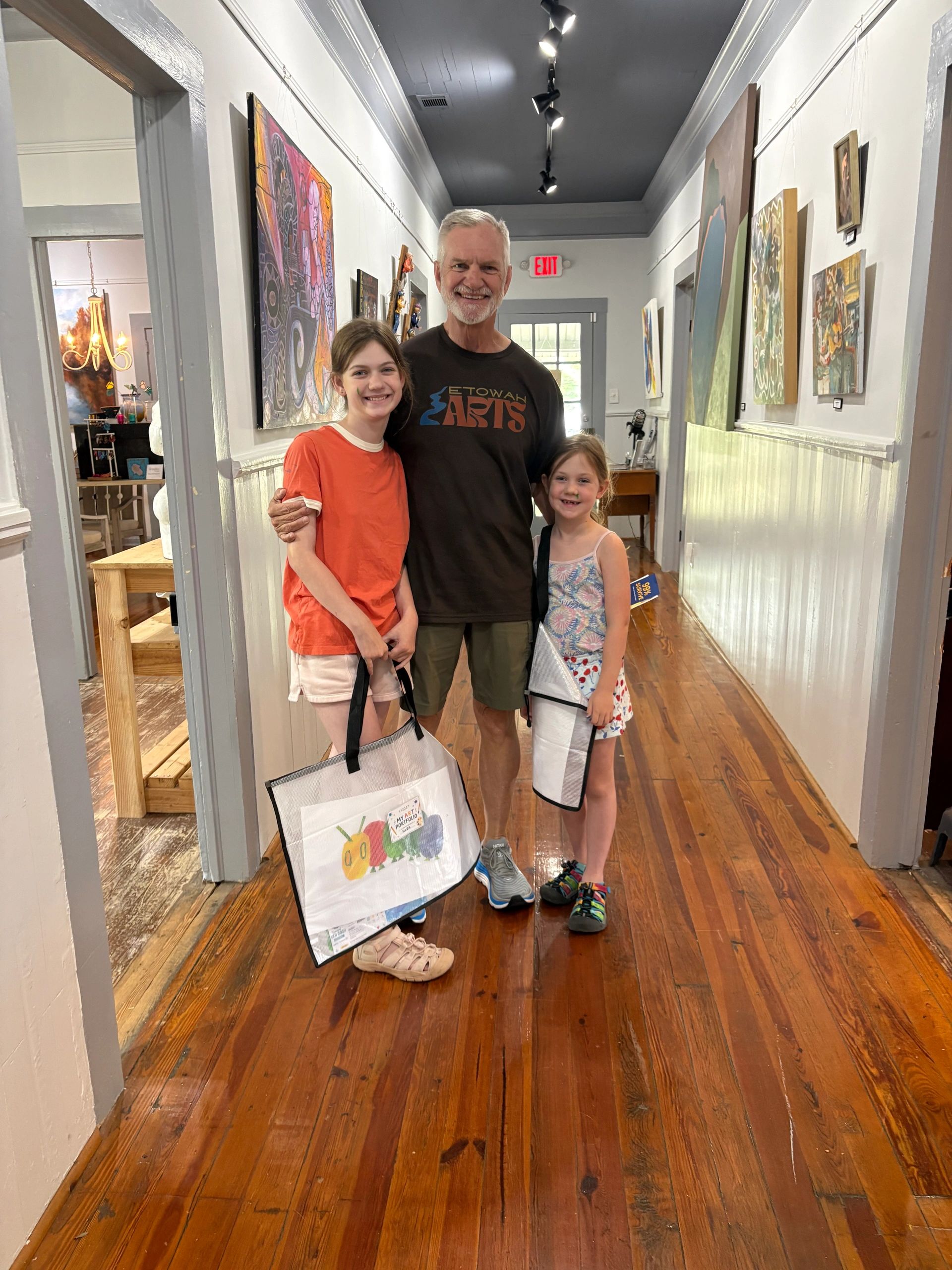 Guild members visiting a local gallery together in downtown Canton